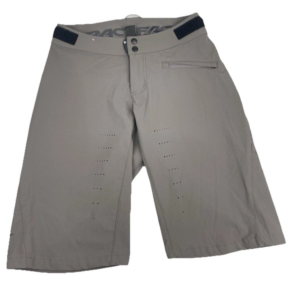 Race Face Indy Mountain Bike Shorts Mens Small Gray Zip Pockets Cycling MTB